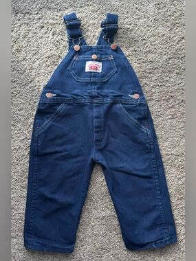 Vintage Round House Denim Overalls 2T Made in USA Toddler